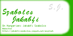 szabolcs jakabfi business card